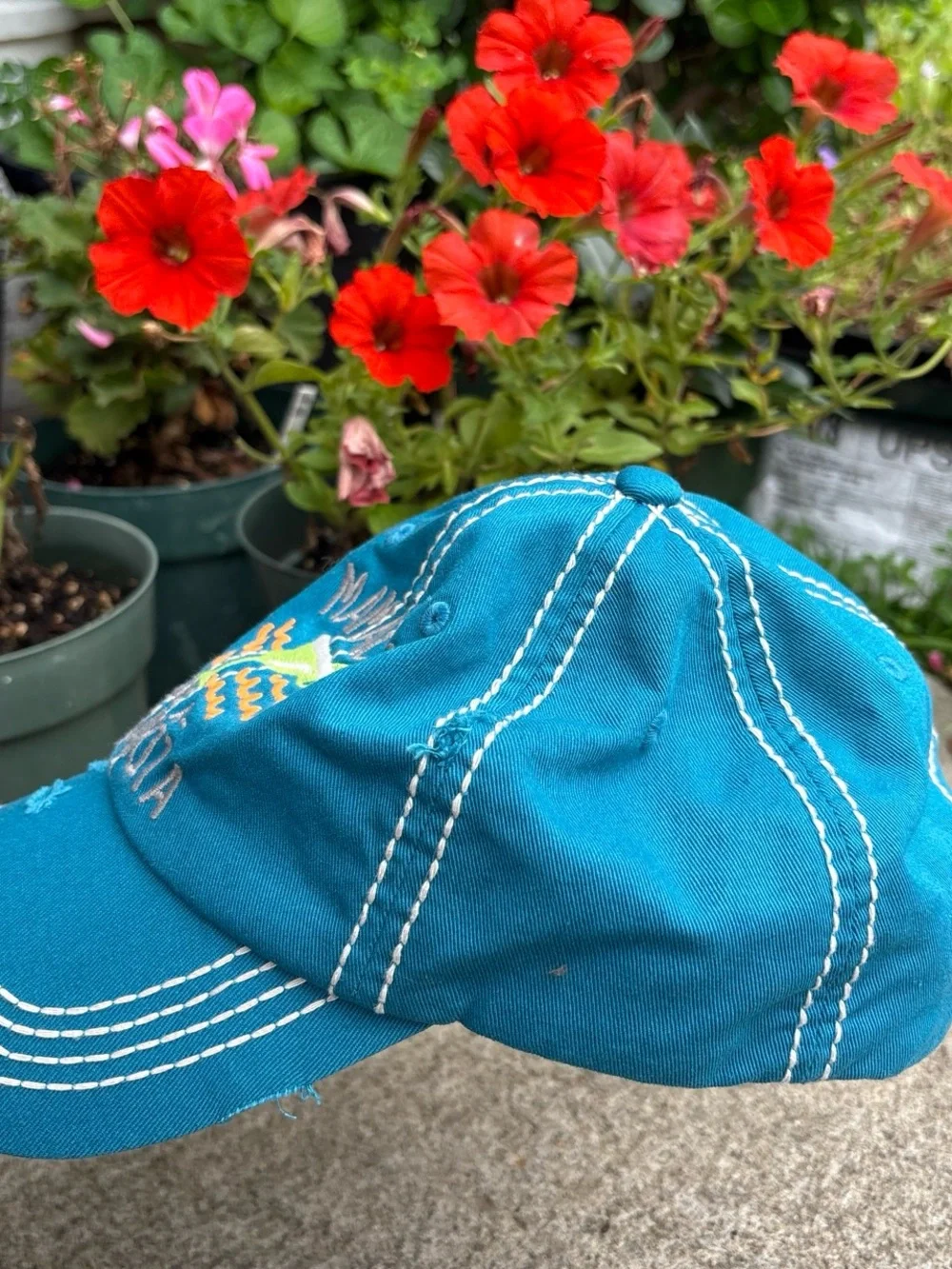 ✨KBETHOS Teal Embroidered 'Mamacita Needs a Margarita' Baseball Cap✨